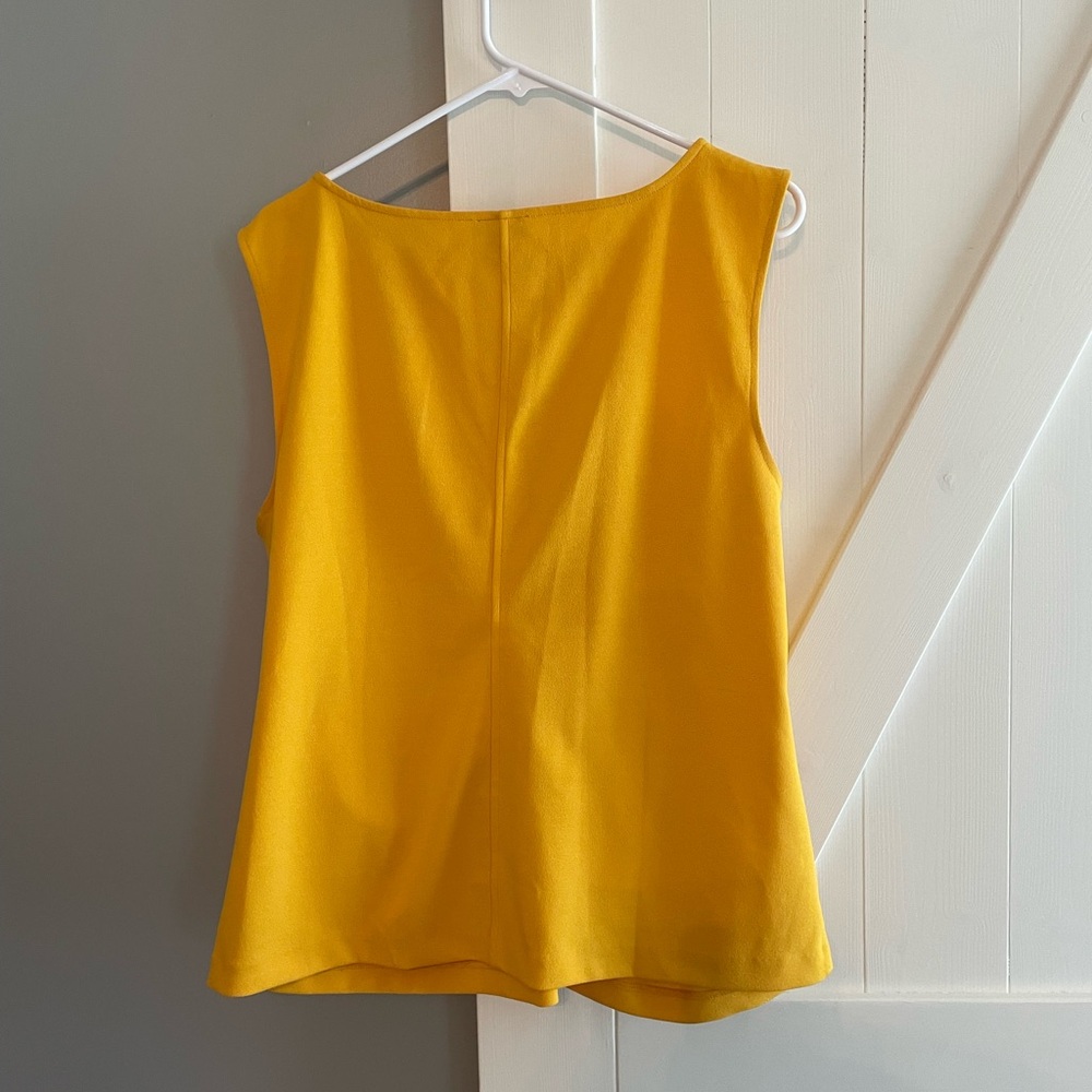 Ann Taylor Golden Sleeveless Blouse with Bow Detail - Picture 3 of 3